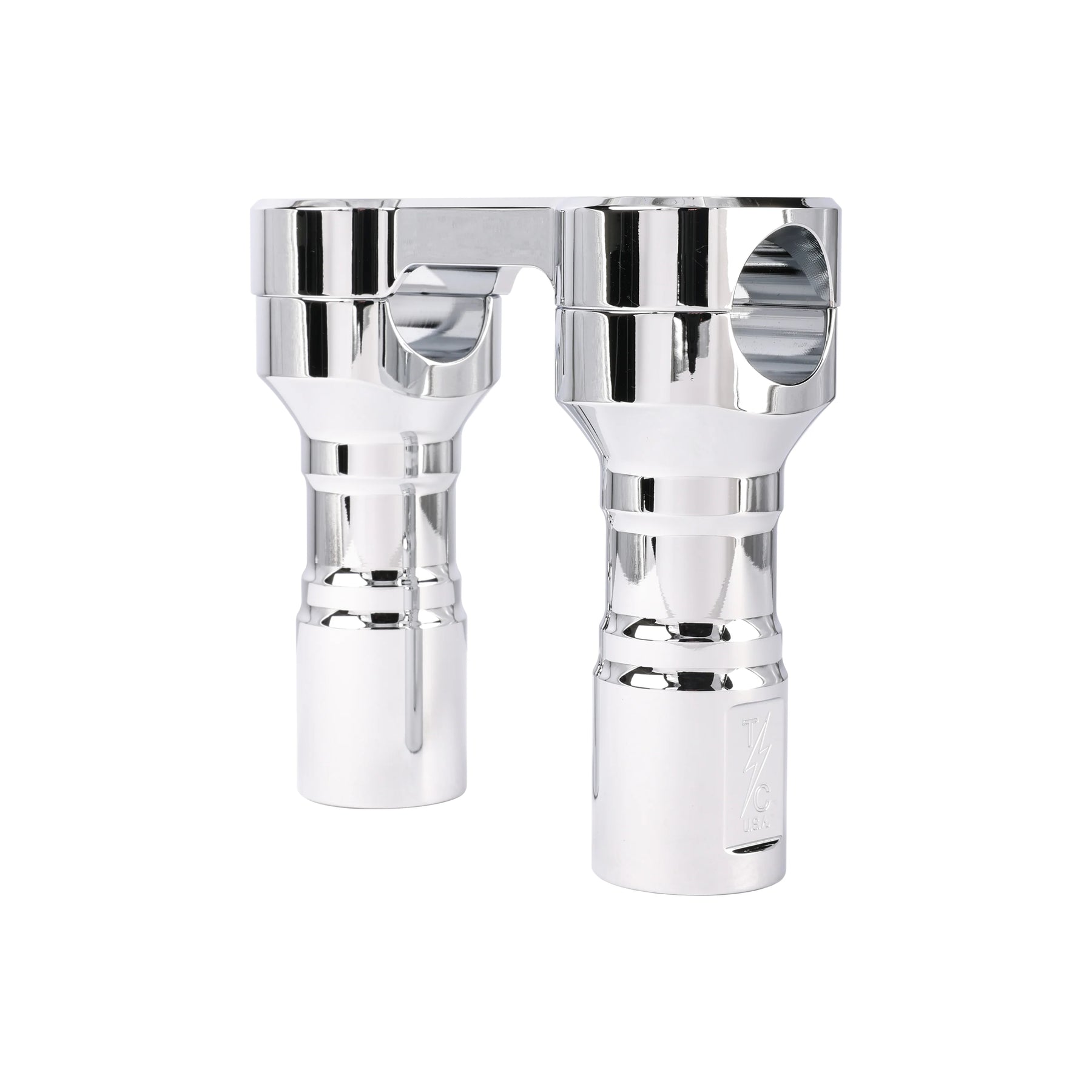 Thrashin Supply Co. 4" Hole Shot Risers, Chrome Risers Thrashin Supply Co.