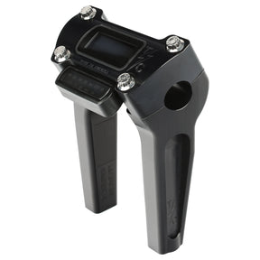 Thrashin Supply Co. 6" Straight OG Risers, Black Risers Thrashin Supply Co. Top Clamp for M8 Softail OEM Digital Gauge (Digital Gauge Not Included)