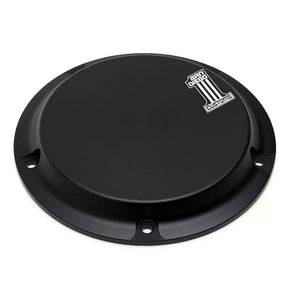 San Diego Customs Derby Cover "Number 1", Black - Twin Cam Derby Cover San Diego Customs
