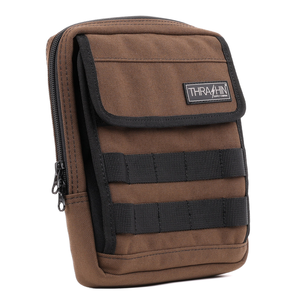 Handlebar Bag Slim, Brown Handlebar Bag Thrashin Supply Co.