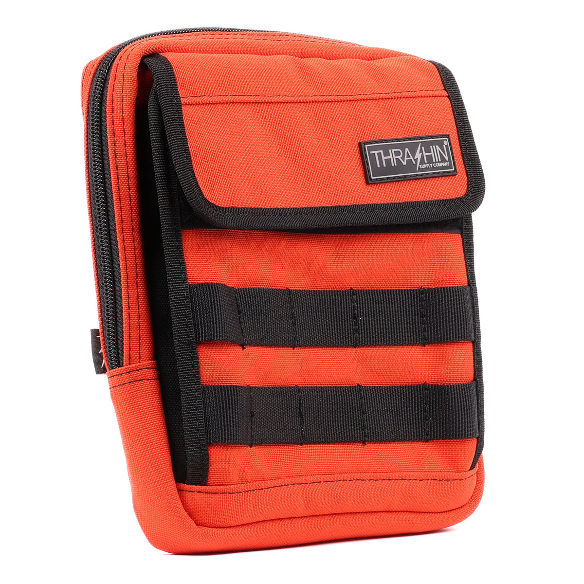 Handlebar Bag Slim, HD Orange Handlebar Bag Thrashin Supply Co.