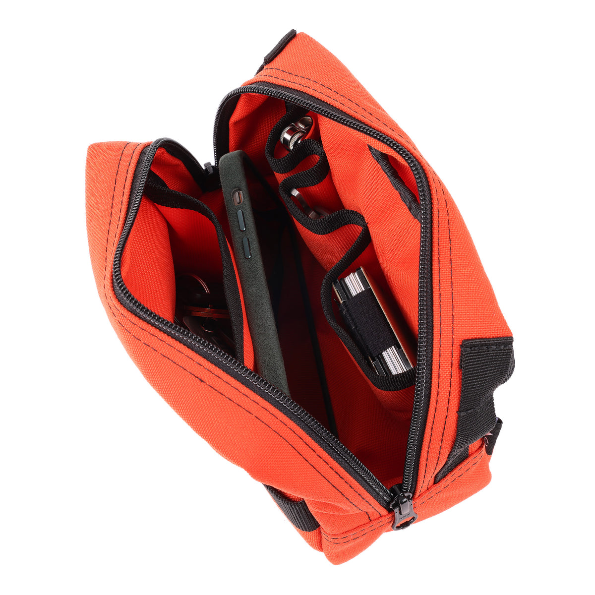 HandleBar Bag, HD Orange Handlebar Bag Thrashin Supply Co.