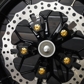 Titanium Floating Rotor Bolts, Gold - 14-23 Touring Rotor Bolts Arlen Ness