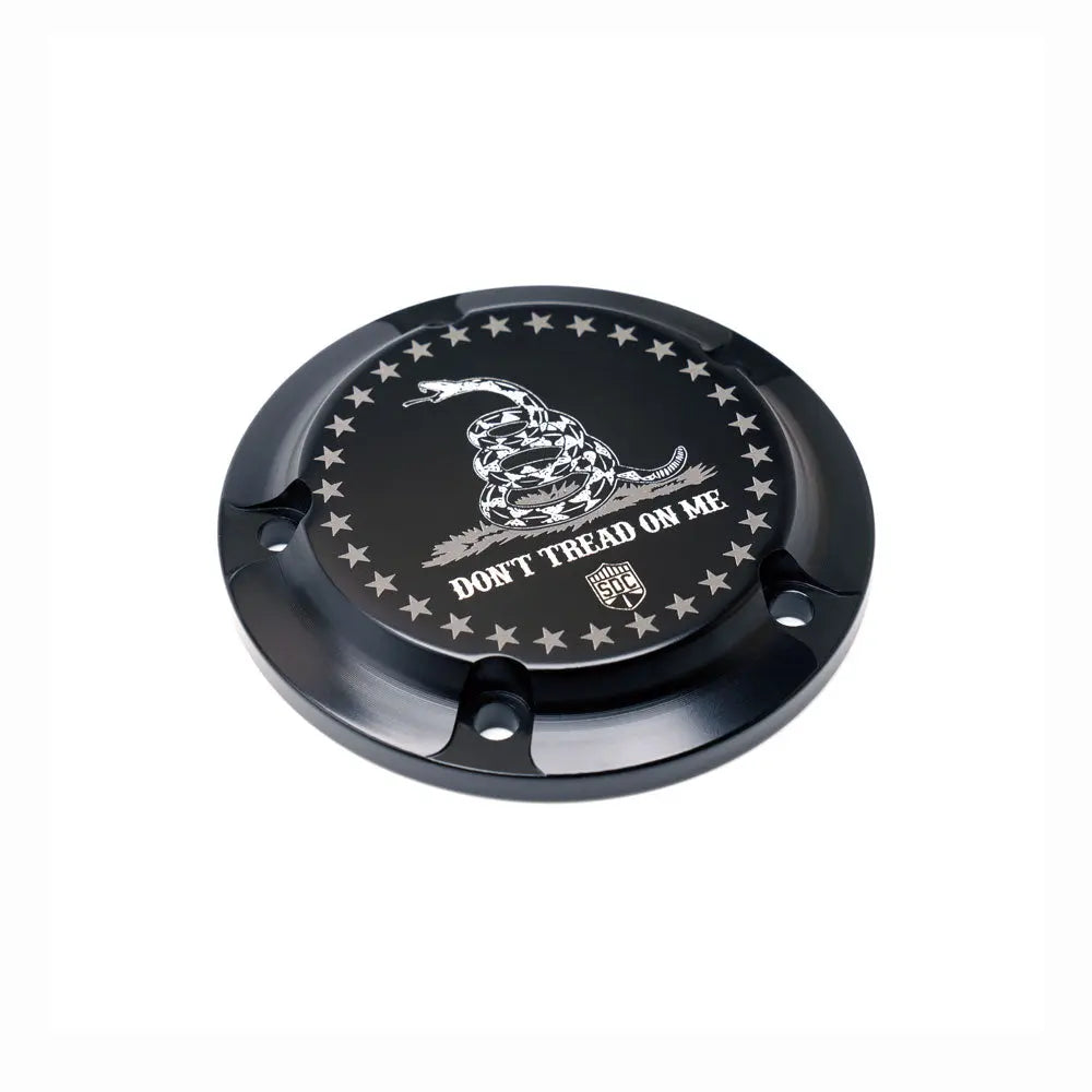 San Diego Customs Timing Cover "Gadson", Black - Twin Cam Timing Cover San Diego Customs
