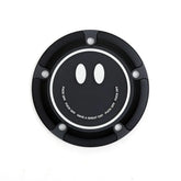 San Diego Customs Timing Cover "Happy", Black - Twin Cam Timing Cover San Diego Customs