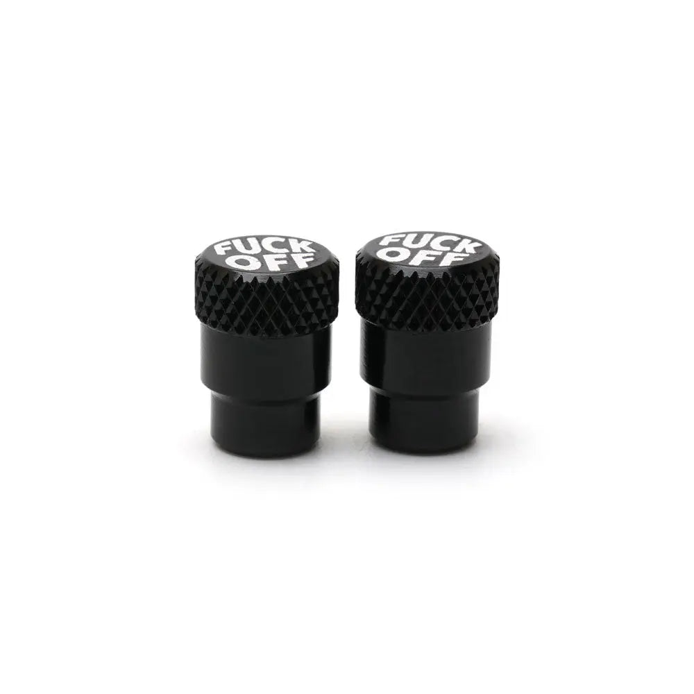 San Diego Customs Valve Stem Cap "Fu", Black Valve Stem Caps San Diego Customs