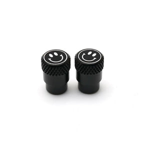 San Diego Customs Valve Stem Cap "Happy", Black Valve Stem Caps San Diego Customs