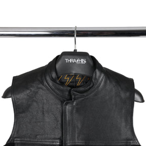 Kanan Vest Leather & Denim, Black