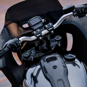 9" Workman Kickback Risers, Black Anodized Risers Kraus Motor Co.