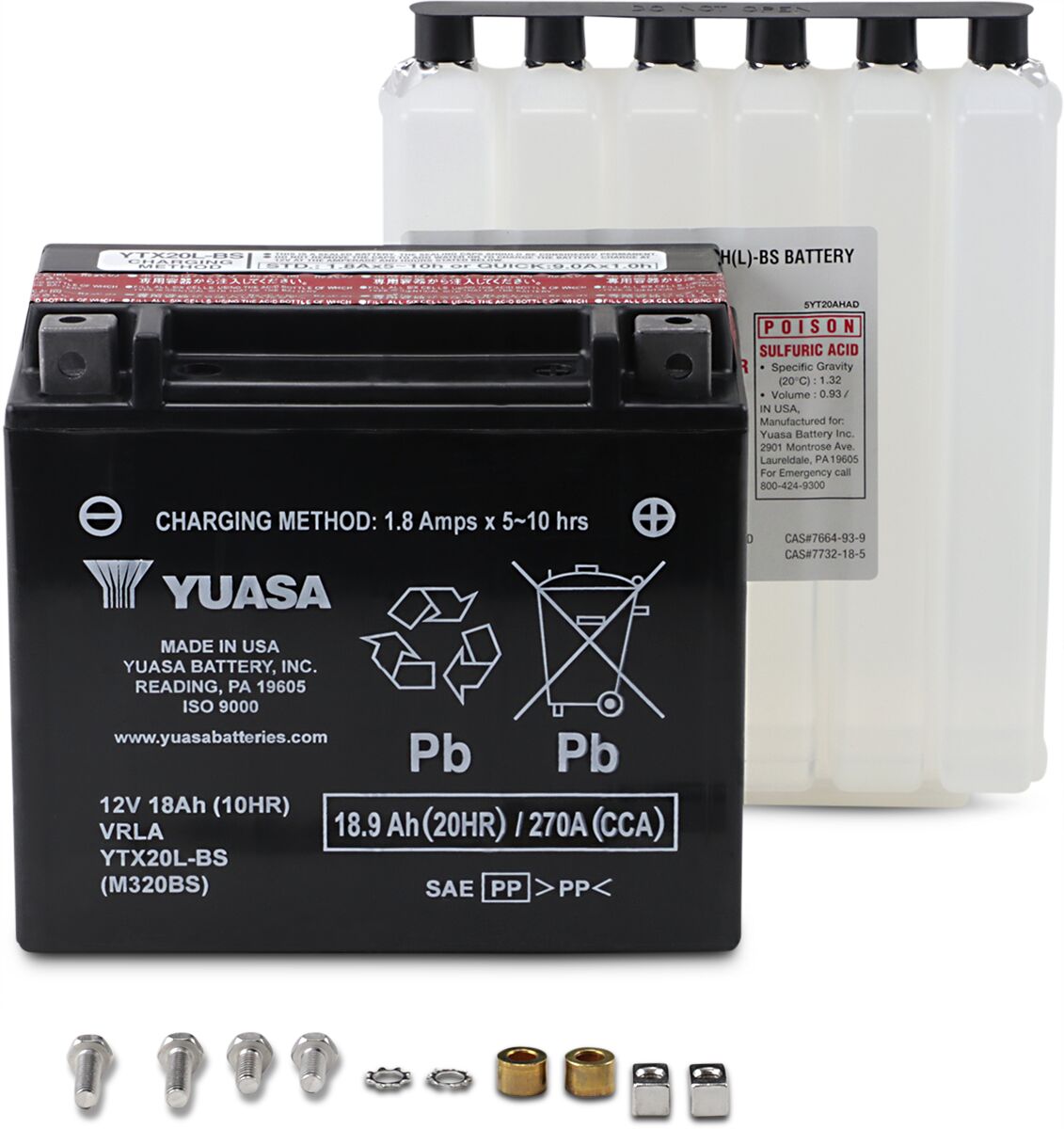 Yuasa Battery Yuasa Mf Ytx20 L Bs BATTERY GROUP Yuasa