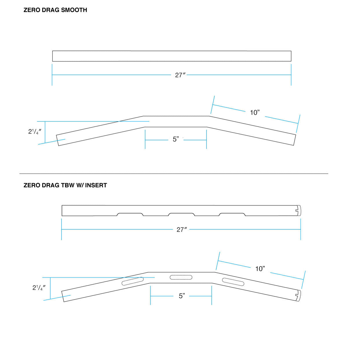 Zero Drag Handlebars Handlebar Biltwell Inc.