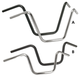 Zcp Chrome Apes 13 1/2" Dimpled One Inch Diameter Handlebars Zodiac Default Title