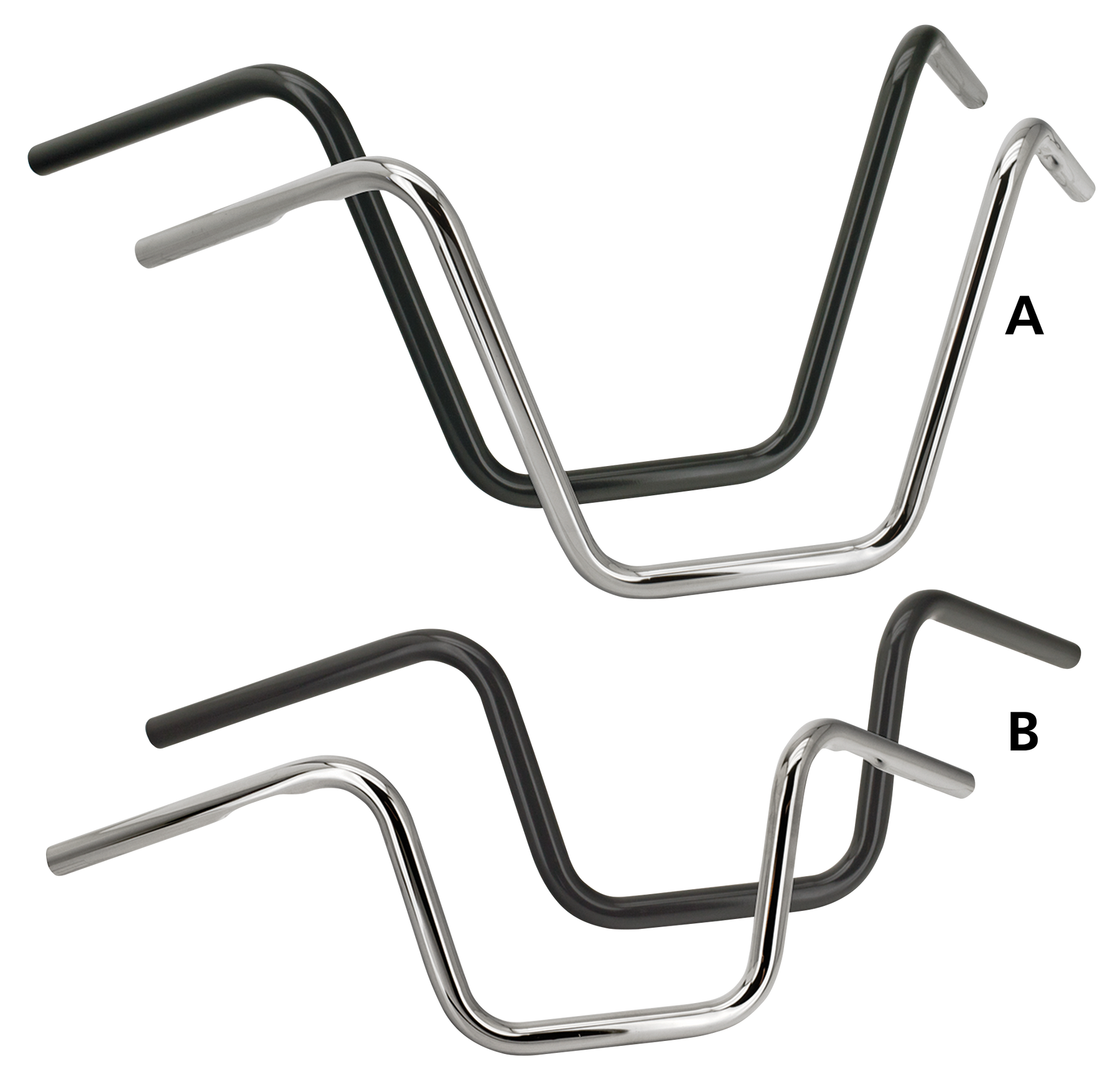Zcp Chrome Apes 13 1/2" Dimpled One Inch Diameter Handlebars Zodiac Default Title