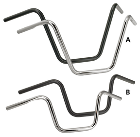 Zcp Chrome Apes 13 1/2" Dimpled One Inch Diameter Handlebars Zodiac Default Title