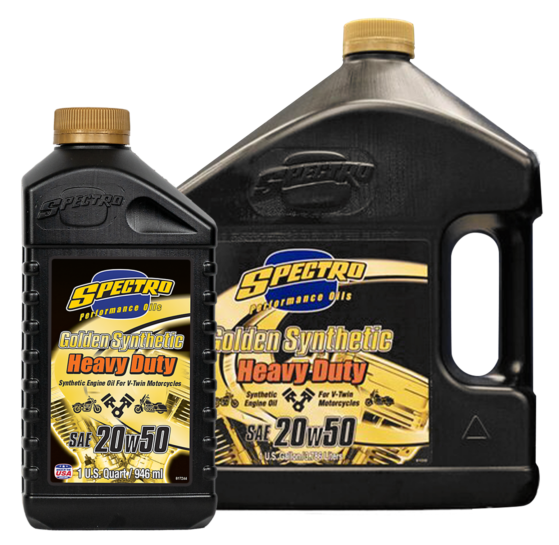 .946 Ltr Spectro Hd Golden Synt. 20 W50 4-Stroke Engine Oil Spectro Oils Of America