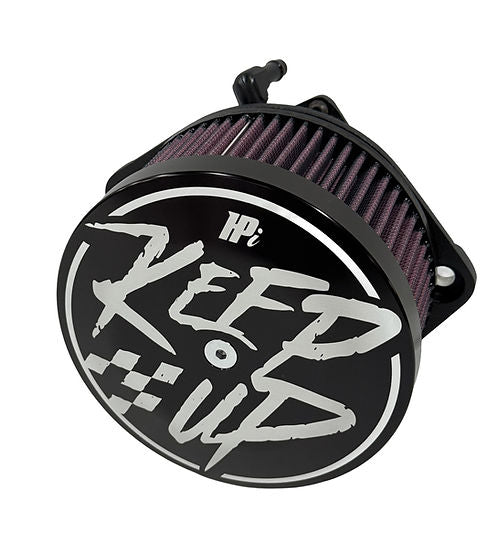 Horsepower Inc. High Flow V2™ Air Cleaner, Keep Up Laser Scribe Cover - 24+ Milwaukee 8 Air Cleaner Horsepower Inc.