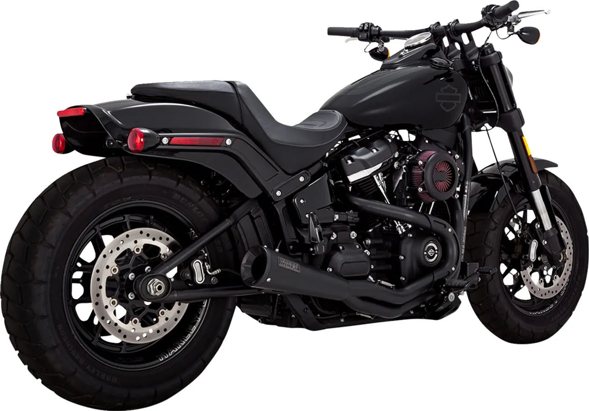 Upsweep 2:1 Exhaust System - 18+ Softail Full Exhaust System Vance & Hines Black