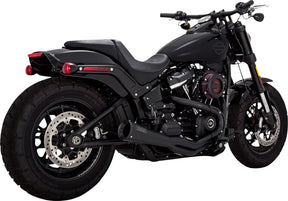 Upsweep 2:1 Exhaust System - 18+ Softail Full Exhaust System Vance & Hines Black