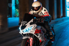 Domain Slabtown, White Full Face Helmet Icon