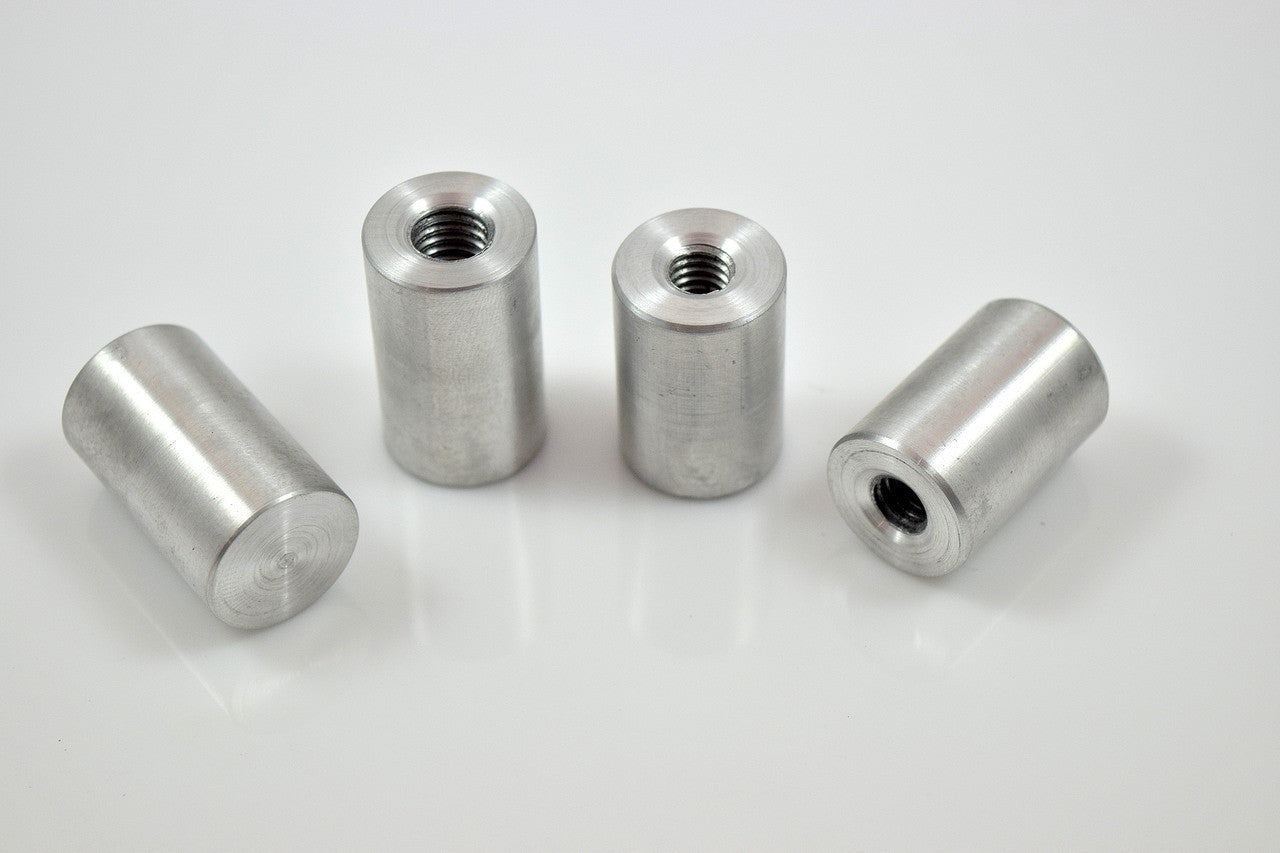 Bung King Weld-In Blind Threaded Tank Bung, 6061-T6 Aluminum Petcock Adapter & Tank Bung Bung King