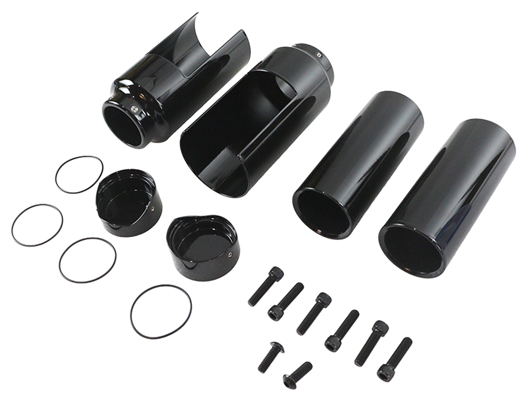 Fork Cover Kit Black Fxbr18 Up Fork Cover & Brace V Twin Mfg Default Title