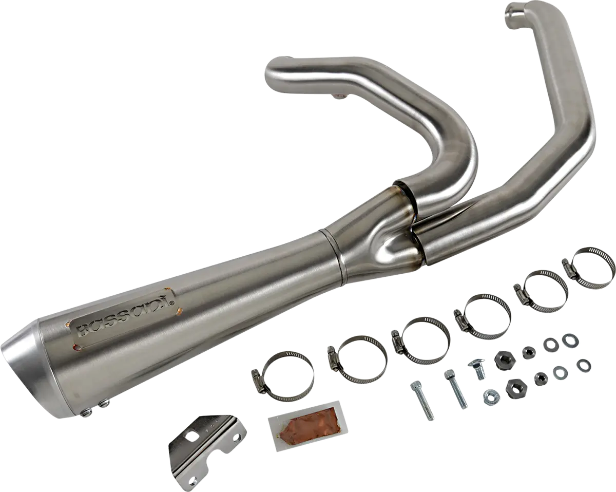 Road Rage 2:1 Short Exhaust System, Stainless - Touring Full Exhaust System Bassani Xhaust