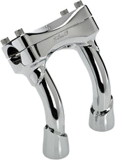 Murdock Handlebar Risers, Chrome - 6" Risers Holy Death Motorcycle Co.