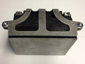 Bung King Universal Bolt-In Battery Box for YTX20 & YTX20L Batteries, Raw Mild Steel Battery Tray & Box Bung King
