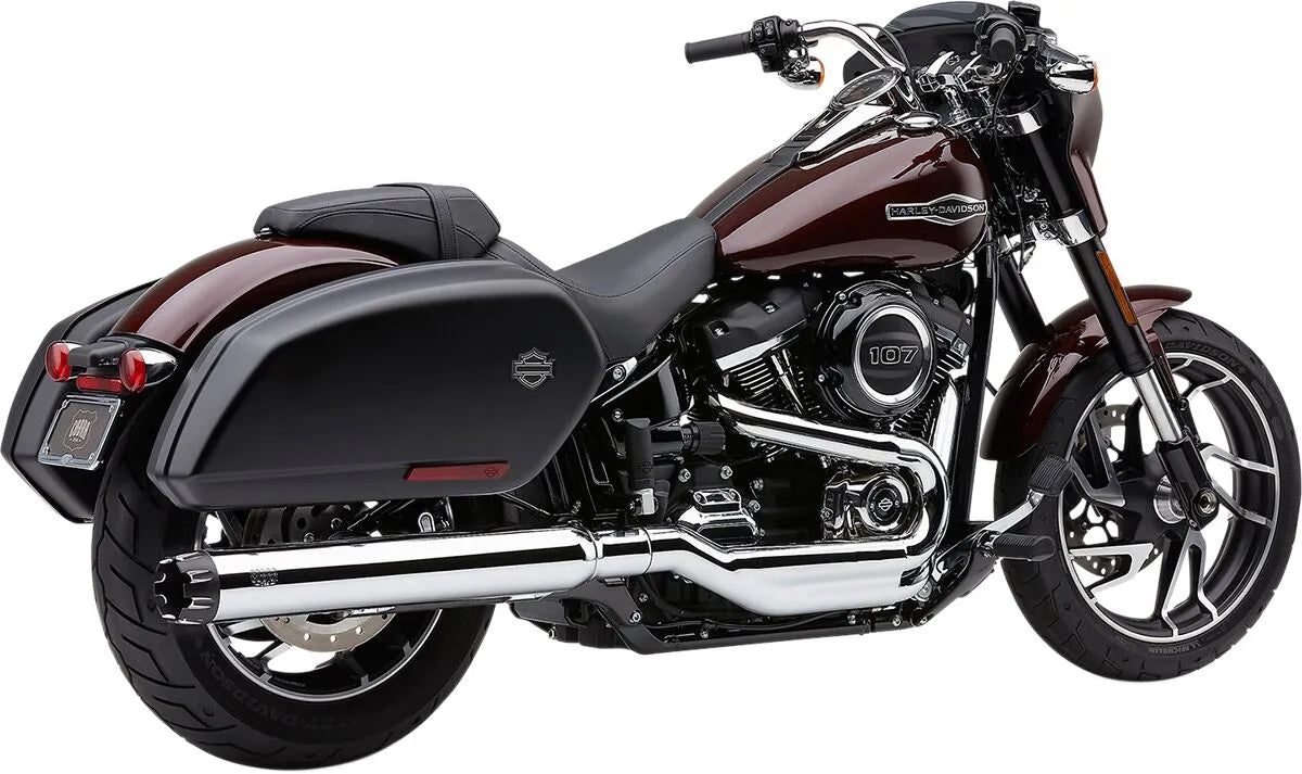 Dual Cut Slip-On - 18+ Softail Sport Glide Slip-On Exhaust Cobra Chrome