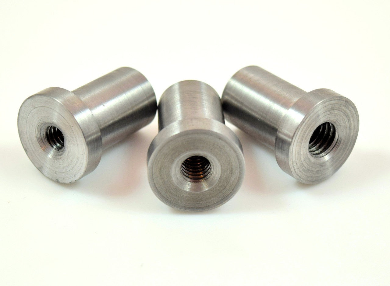 Bung King Weld-In Stepped Blind Tank Bung, 1018 Mild Steel Petcock Adapter & Tank Bung Bung King