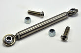Bung King Adjustable Brake Stay Kit, 7"-8" Eye-to-Eye, Brushed Stainless Steel Brake Rod, Anchor & Linkage Bung King
