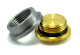 Bung King Brass Filler Cap and Weld-In Bung, Non-Vented, 1.250"-12 Thread Oil Tank Plug & Cap Bung King