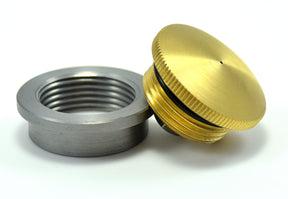 Bung King Vented Filler Cap and Weld-In Bung Kit 1.25"-12, Brass Cap Gas Cap Bung King