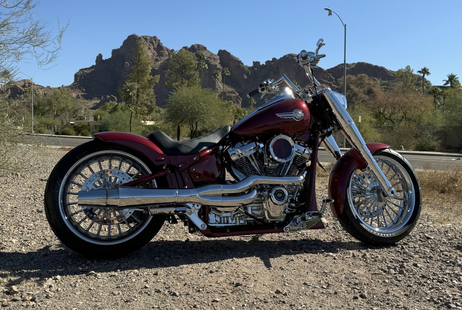 Thunderheader 1361X X-Series High Pipe Exhaust, Chrome - 2018-2025 Softail Breakout & Fat Boy 2-1 Full Exhaust System Thunderheader