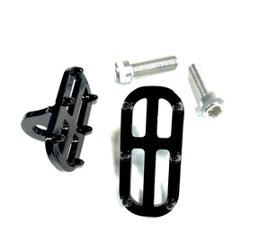 Crash Pad Highway Peg Footrest, Gloss Black - Bung King & 1-1/2" Crash Bars Highway Peg & Mount Bung King