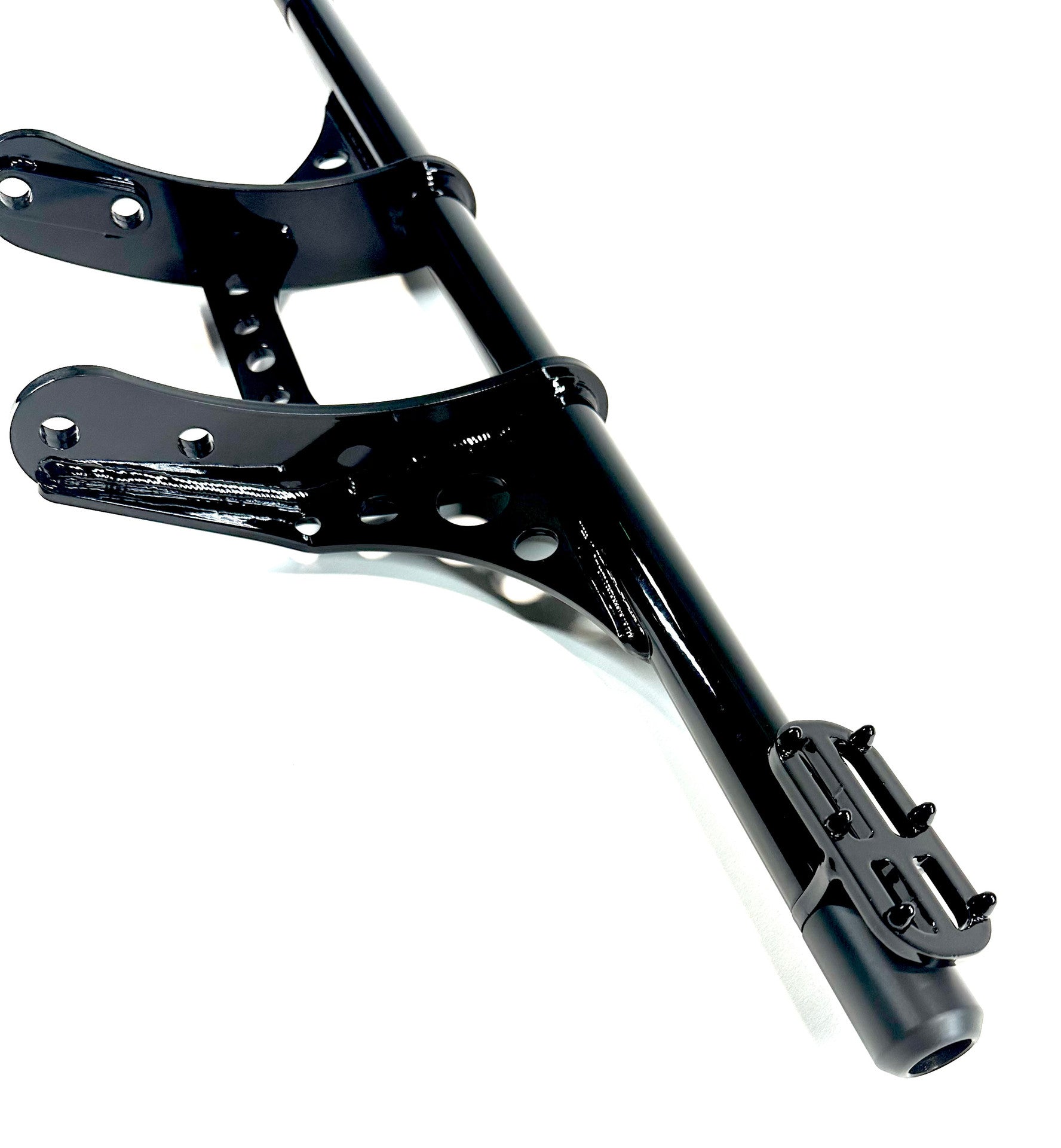 Crash Pad Highway Peg Footrest, Gloss Black - Bung King & 1-1/2" Crash Bars Highway Peg & Mount Bung King