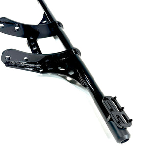 Crash Pad Highway Peg Footrest, Gloss Black - Bung King & 1-1/2" Crash Bars Highway Peg & Mount Bung King