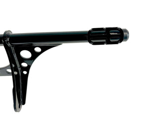 Crash Pad Highway Peg Footrest, Gloss Black - Bung King & 1-1/2" Crash Bars Highway Peg & Mount Bung King