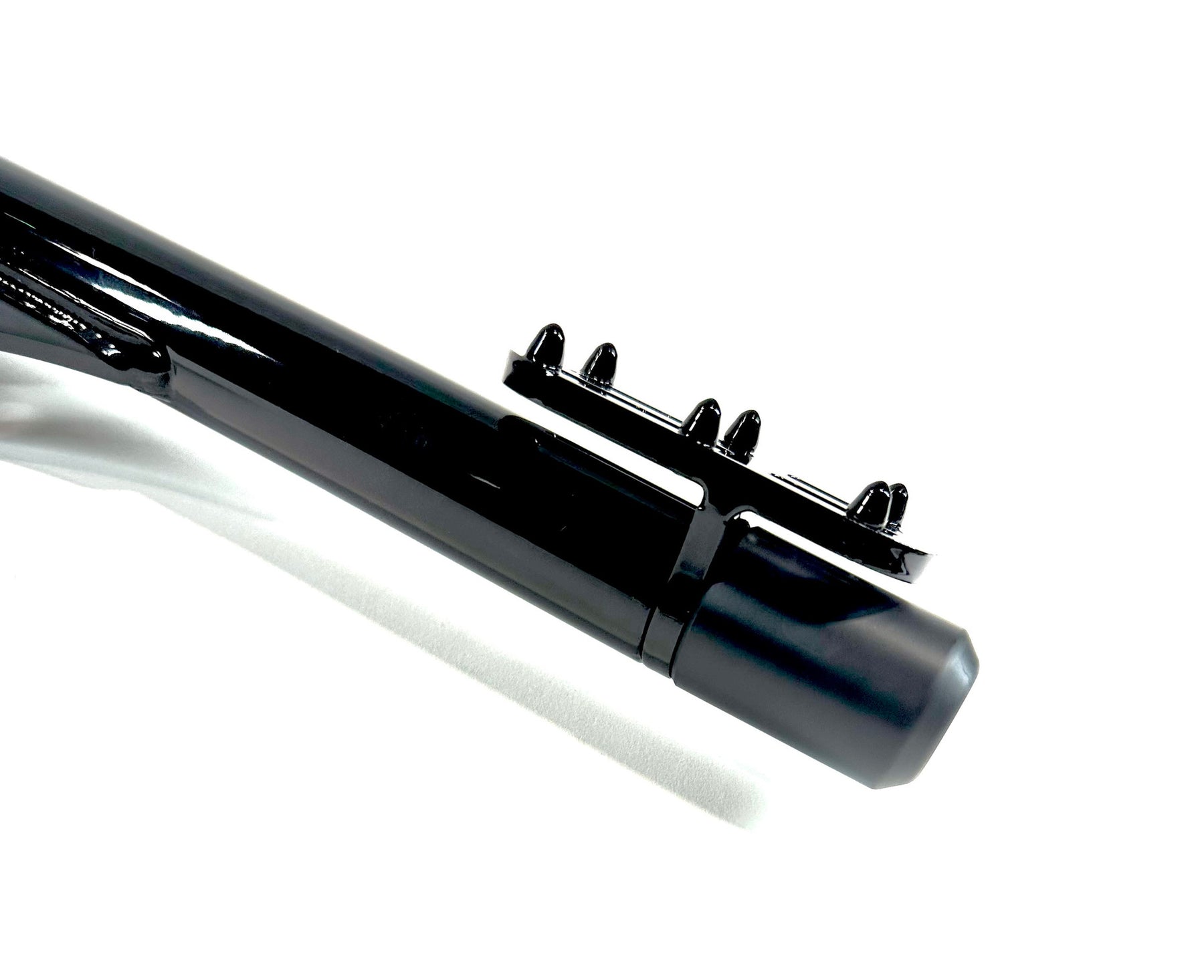 Crash Pad Highway Peg Footrest, Gloss Black - Bung King & 1-1/2" Crash Bars Highway Peg & Mount Bung King