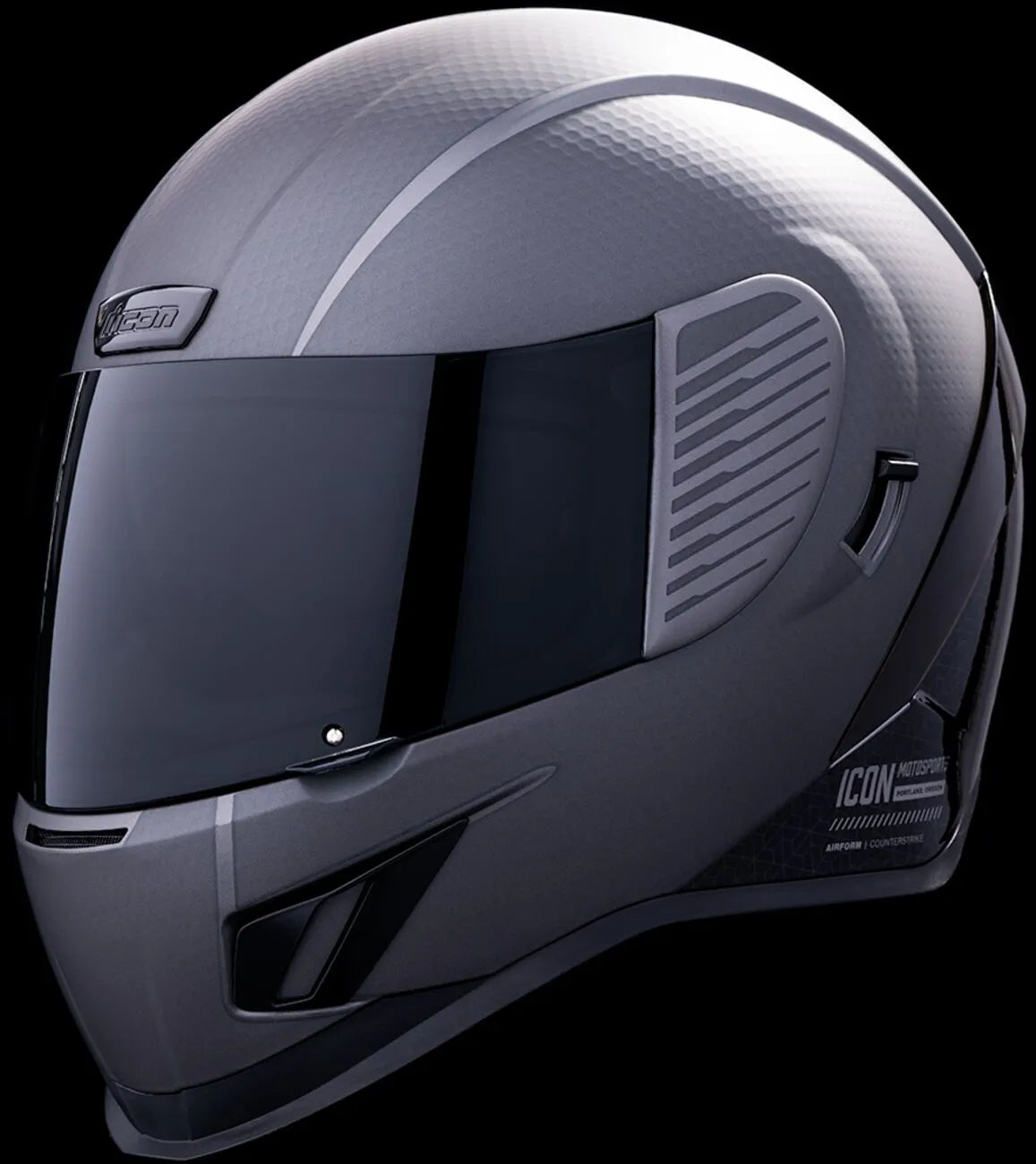Airform Counterstrike, Silver Full Face Helmet Icon