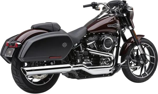 909 Twins Slip-On - 18+ Softail Sport Glide Slip-On Exhaust Cobra Chrome