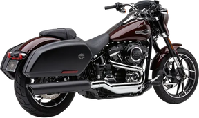 909 Twins Slip-On - 18+ Softail Sport Glide Slip-On Exhaust Cobra Black