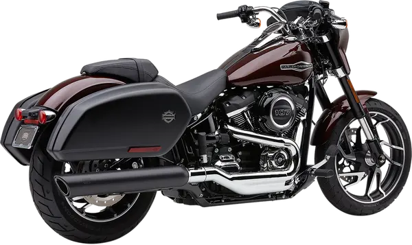 909 Twins Slip-On - 18+ Softail Sport Glide Slip-On Exhaust Cobra Black