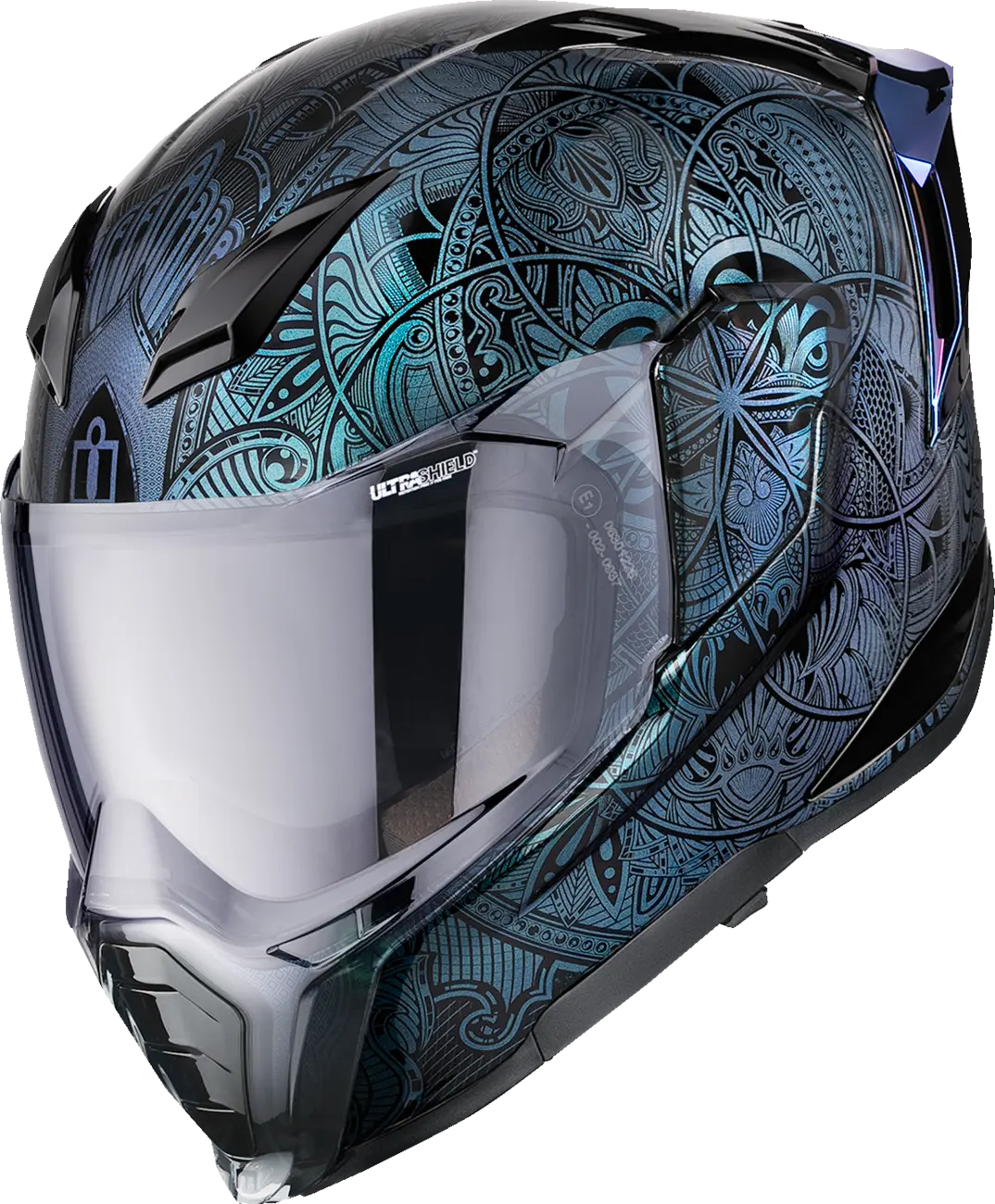 Ultraflite Opal Mandala, Blue Full Face Helmet Icon
