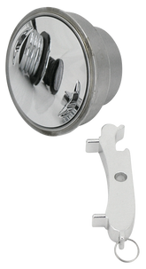 Gzp Chr Screw In Flush Mnt Gas Cap W/Bun Gas Cap Zodiac Default Title