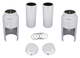 Fork Cover Kit Chrome Fxbr18 Up Fork Cover & Brace V Twin Mfg Default Title