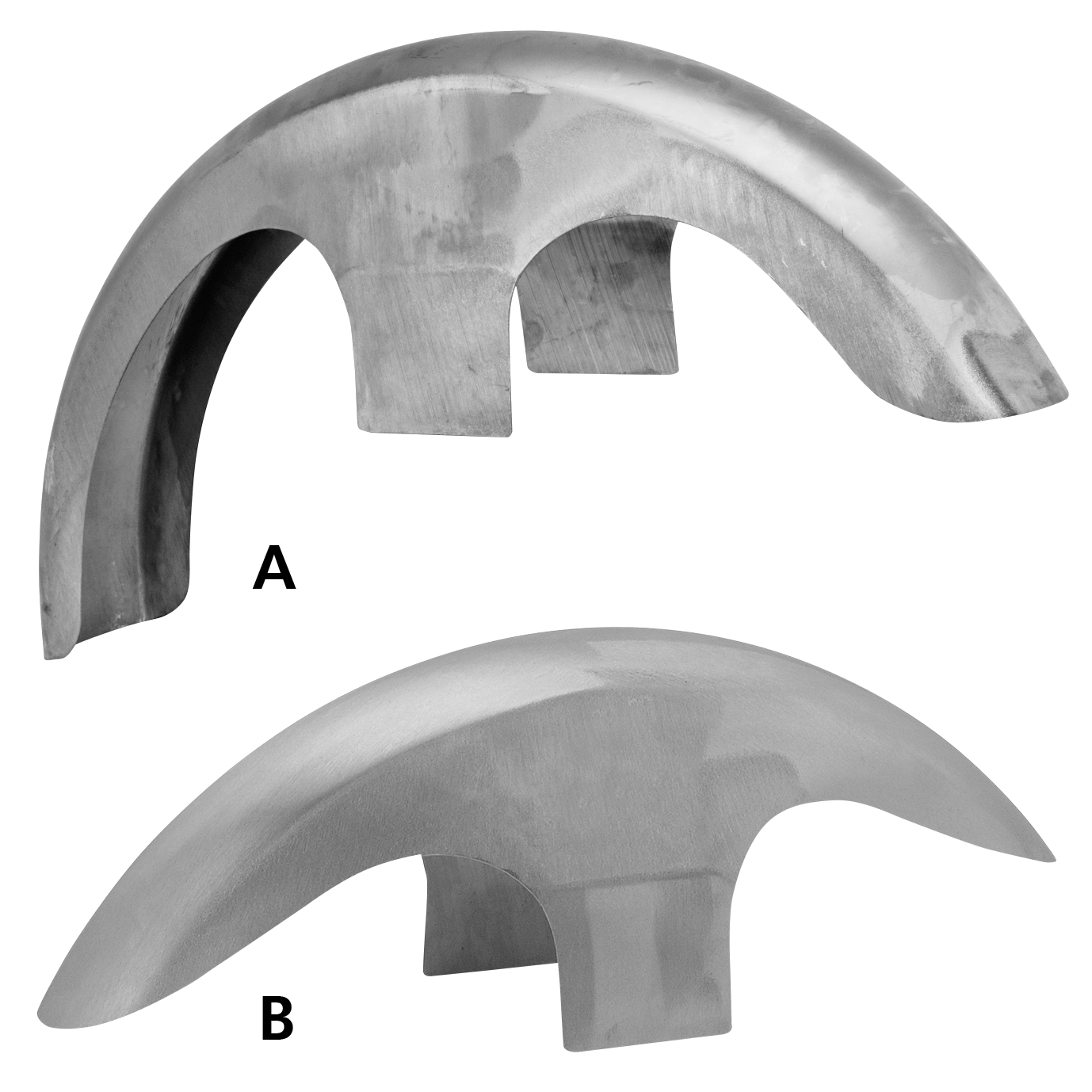 Gzp 21" Outlaw Raw Steel Front Fender Front Fender Zodiac