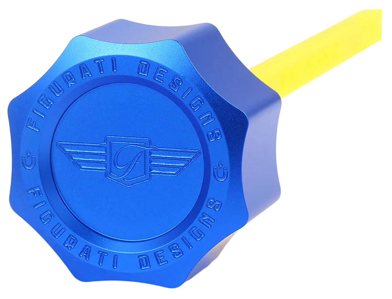 Dipstick Alu Curved Blue Flh/T17 Up Oil Dipstick Figurati Designs Default Title