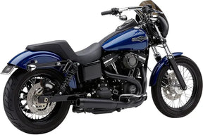 El Diablo 2:1 Exhaust System - 06+ Dyna Full Exhaust System Cobra Black 3.5" Round 12-17 FXD (except FLD with floorboards)