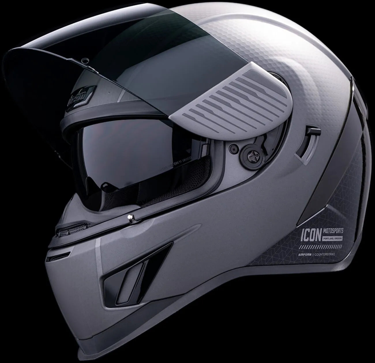 Airform Counterstrike, Silver Full Face Helmet Icon